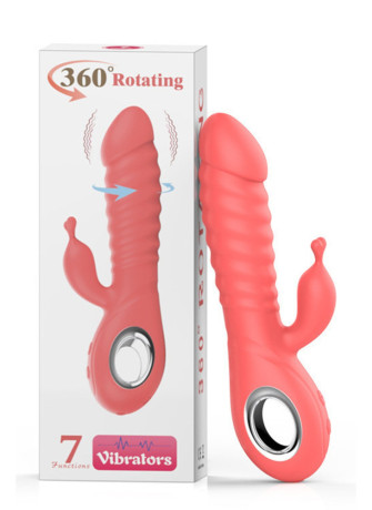 Vibromasseur rabbit rotatif 7 vibrations USB - TOZ-025B